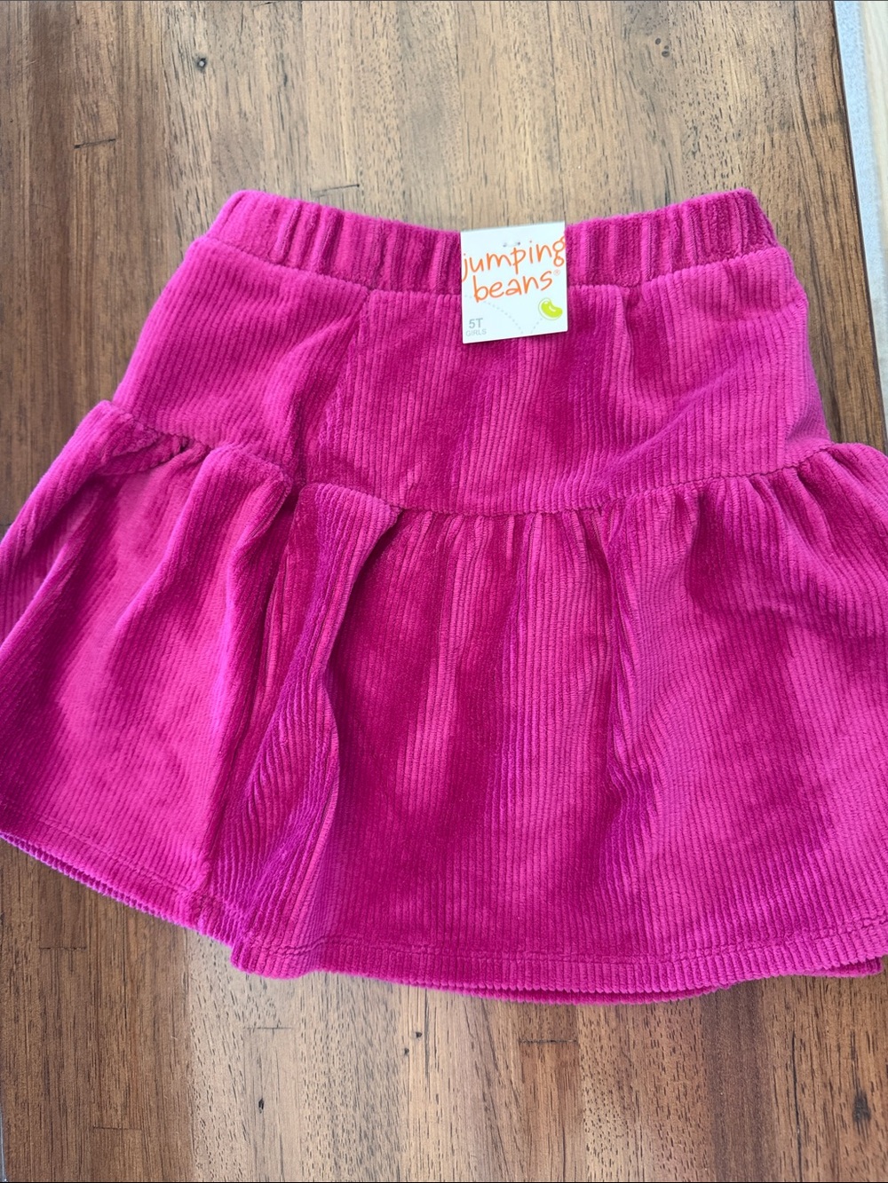 jumping beans Bright Pink Corduroy Tiered skort